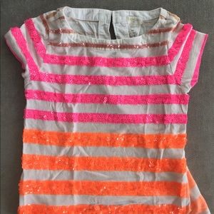 Crew cuts sequined tee